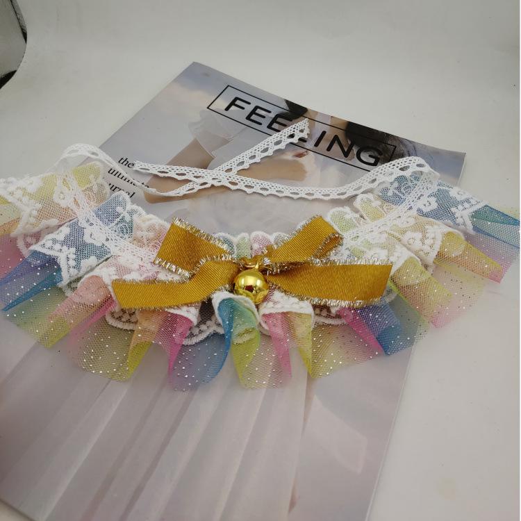 Korean Bowknot Lace Collar for Pets - Dog & Cat Scarf Accessory