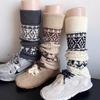 1Pair Women Autumn Winter Legwarmers Socks Retro Knitted Kneepad Leg Warmer Female Girls Pile Heap Socks Outdoor Warm Socks