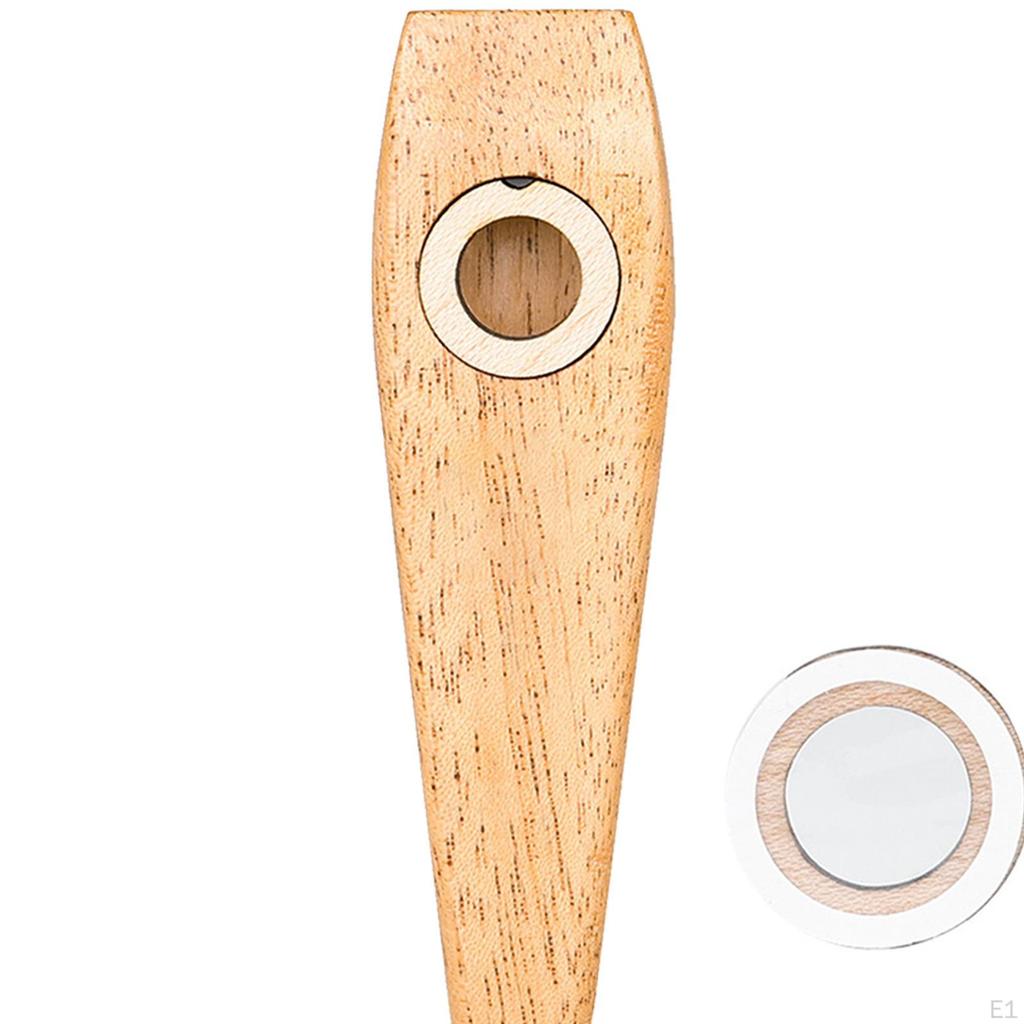 Wooden Kazoo Mouth Kazoos Gift Lightweight Wood Flute Musical Instrument for Guitar Ukulele