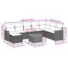 VidaXL Garden Lounge Set with Cushions 9 Pcs, Patio Sofas, Patio Furniture Set, Outdoor Furniture, Mix 3226255