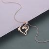 Kinitial Treble Bass Clef Heart Pendant Necklace Simple Music Jewelry Gift for Teacher Women Girls