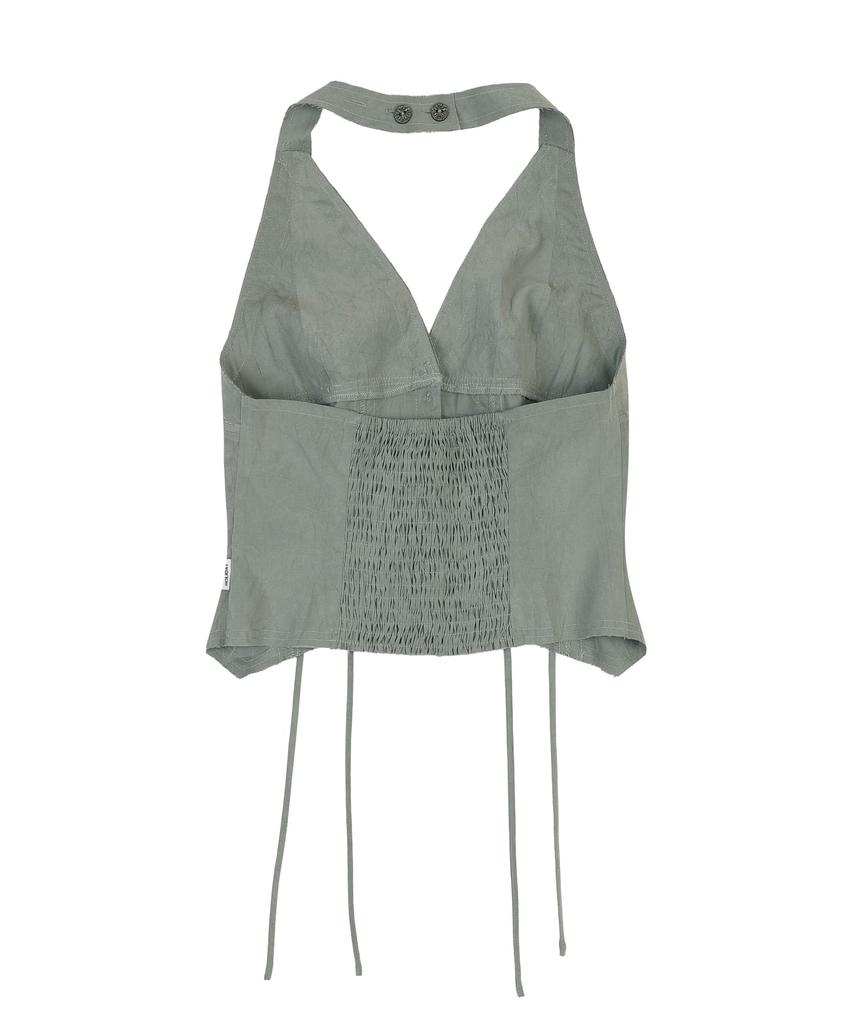 ORDINARY HOLIDAY Halter Neck Top [Gray]