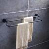 Black Stainless Steel Bathroom Towel Bar Set