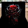 Gothic Rose Artwork Office Rug Chair Mat, Entryway Carpet, Suitable for Front Door, Bedroom, Living Room, Desk, Holiday Gift