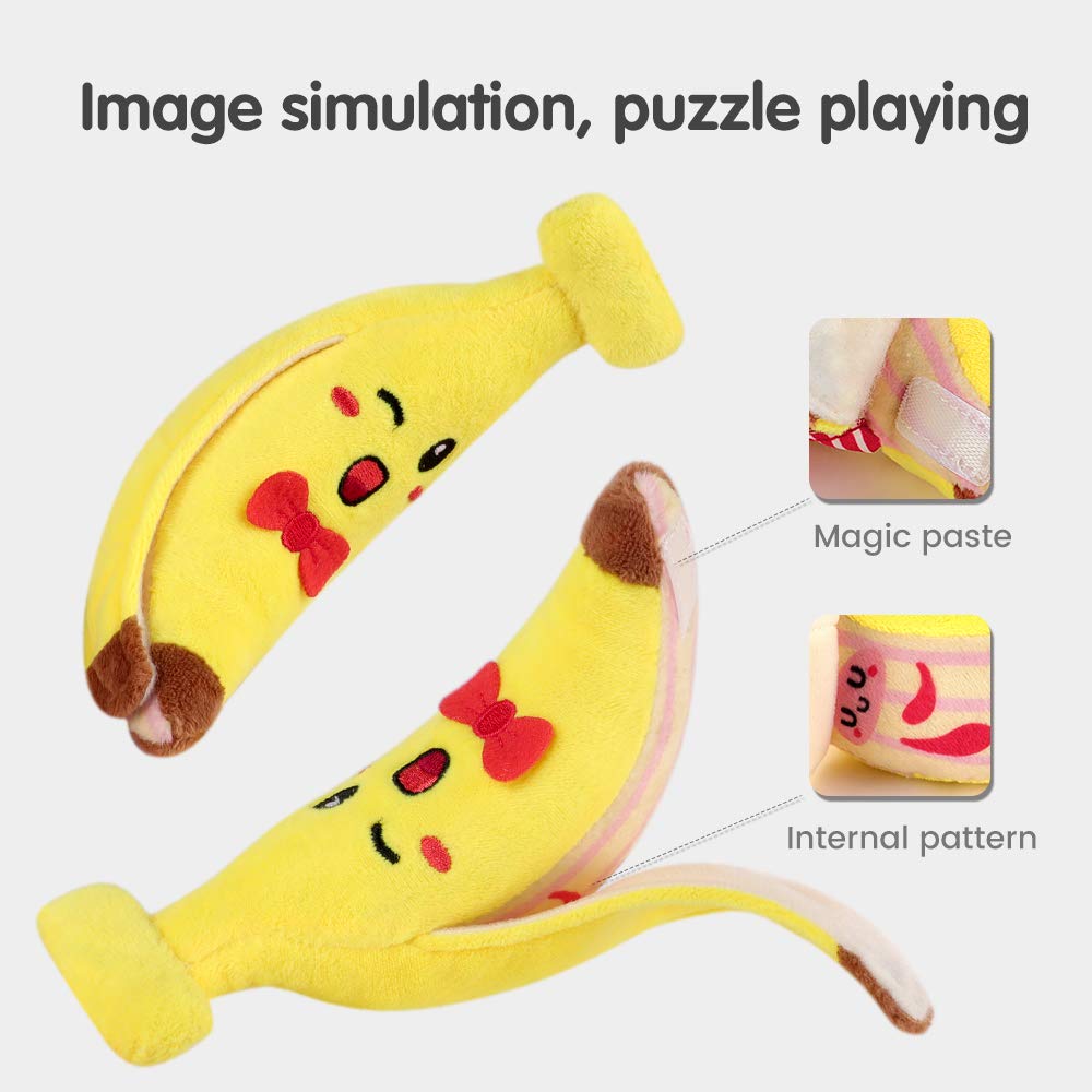 TUMAMA Babyspielzeug, Hängende Obstrasseln in den Farben Avocado, Banane, Orange und Erdbeere, Mobiles Spielzeug für den Kinderwagen, Weiche Plüschrasseln für Jungen, Weihnachtsgeschenke, 4er-Pack