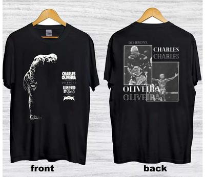 Zweiseitiges Charles Oliveira Do Bronx T-Shirt, Fan-Geschenk
