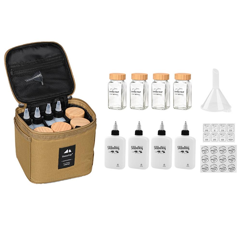 Seasoning Bottle Set Storage Bag Portable BBQ Jar Spice Storage Bag Reusable Picnic Pouch Travel BBQ Camping Supplies
