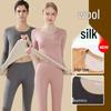 2025 New Autumn/Winter Wool Silk Warm Underwear Set for Couples - Women's and Men's Base Layer Pants