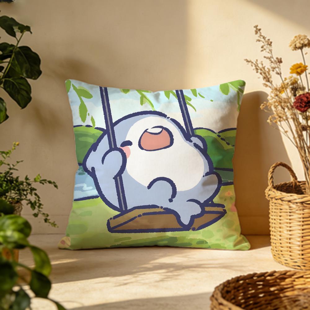 Stylish FFat Sharkful Cushion Cover Versatile DoubleSided Pillow Case Fit for Sofa Bed Car  Daily Decor