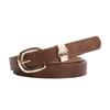 Minimalist Pu Leather Womens Fashion Belt With Gold Buckle For Casual Jeans Styling