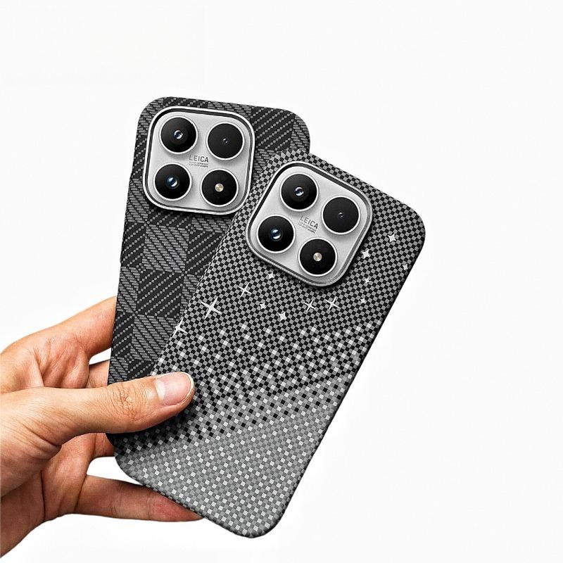 For Xiaomi 17 Case Fashion For MagSafe Magnetic Matte Relief Weaving PC Lightweight Hard Phone Back Cover Dustproof Bumper