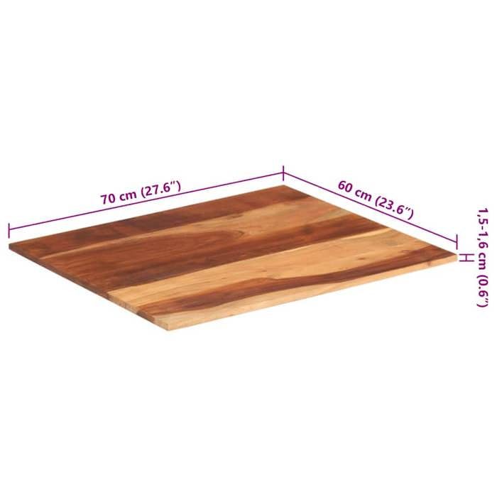 VidaXL Table Top Solid Wood 15-16 Mm 60x70 Cm