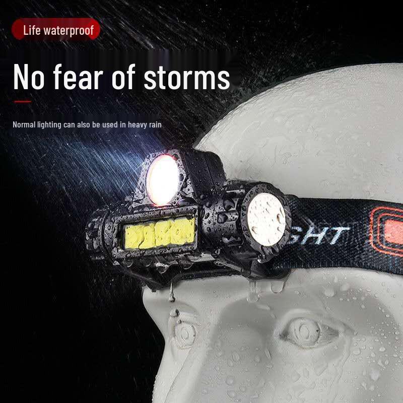 Rechargeable COB LED Headlamp for Outdoor and Night Fishing