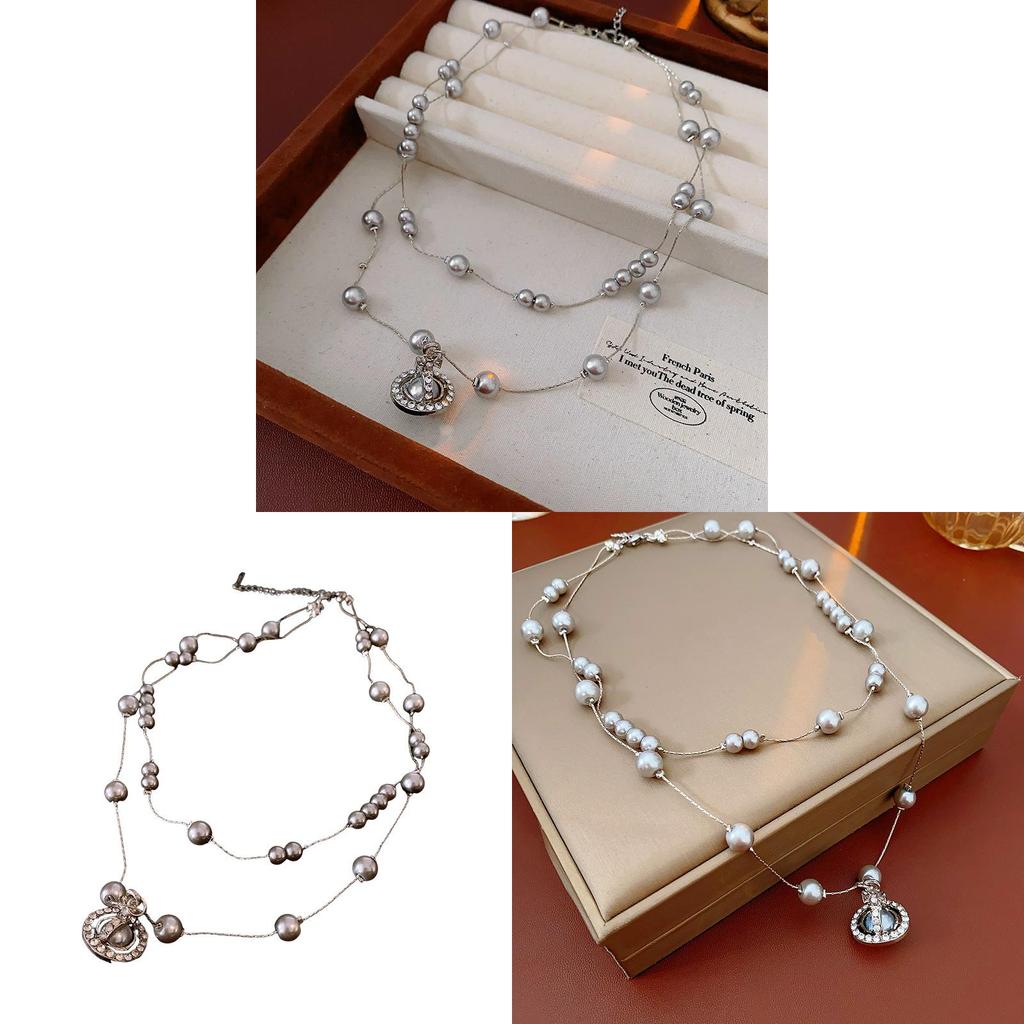 Geometric Pearl Pendant Necklace For Women With Handcrafted Faux Pearl Material And Stylish Appeal