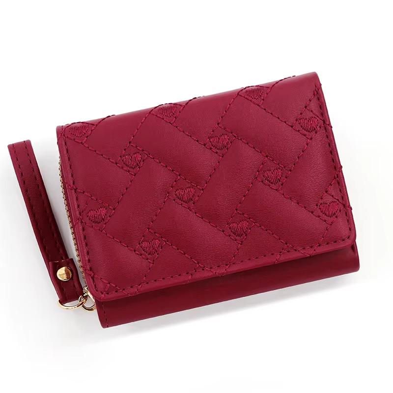 Wallets For Women Kawaii Cute Wallet Luxury Designer Lady Wallet Purse Womens Wallet Small Women Leather Wallet Coin Purse красный