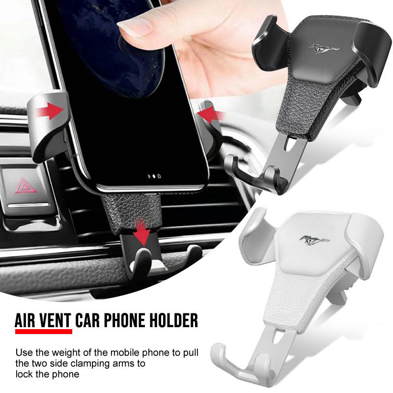 Car Badge Phone Holder Bracket Air Clip Mount Stand Accessories For Ford Focus Mk3 Fiesta Ranger Fusion Mondeo Mustang Fusion Kuga Ecosport