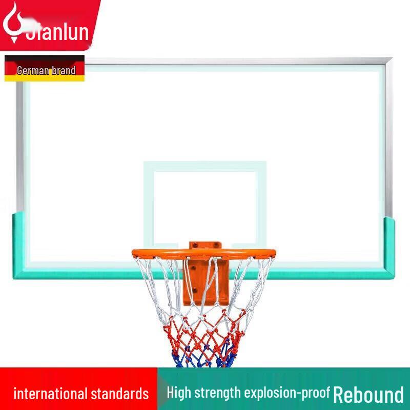 JEEANLEAN Indoor/Outdoor Tempered Glass Basketball Backboard