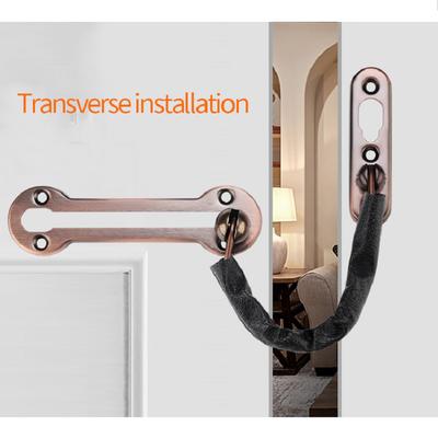 Household Stainless Steel Door Locks Thickening Anti-theft Chain Safety Lock Doors Bolt Latch Nail Free Glue Door Lock Hardware