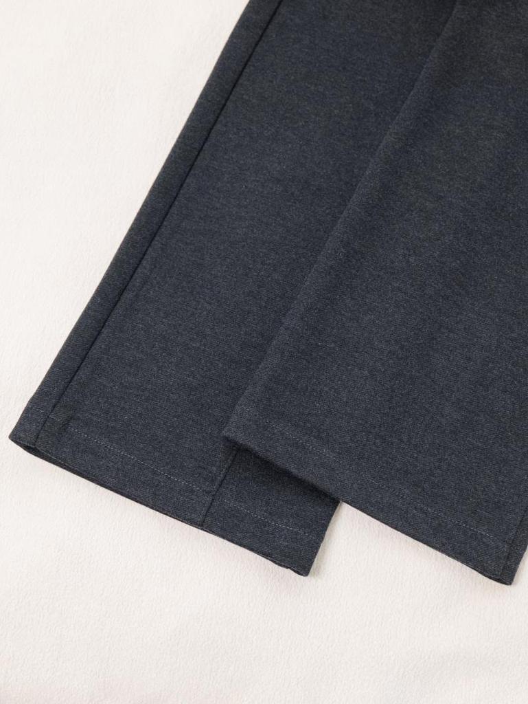 [Wool Blended Pants] Customized Weaving and Dyeing Two-color High-end Elastic Waist 1116 Winter New Straight-leg Pants