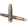 PARKER Parker Fountain Pen, Sonnet Gray GT, Fine, 18K Gold Tip, Gift Box, Gift Present, Luxury, R...