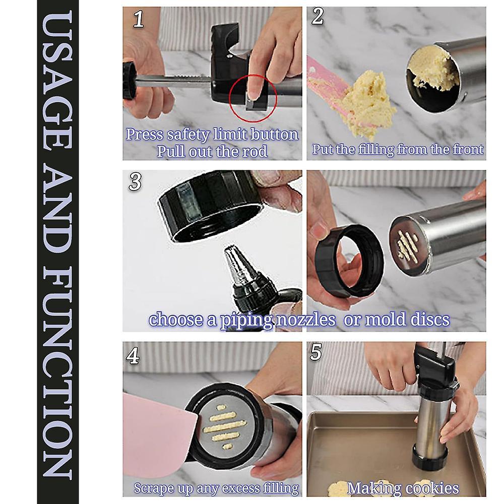 DIY Biscuits Pressing Machine Set Heavy Duty Icing Decoration Tool for Home Kichen