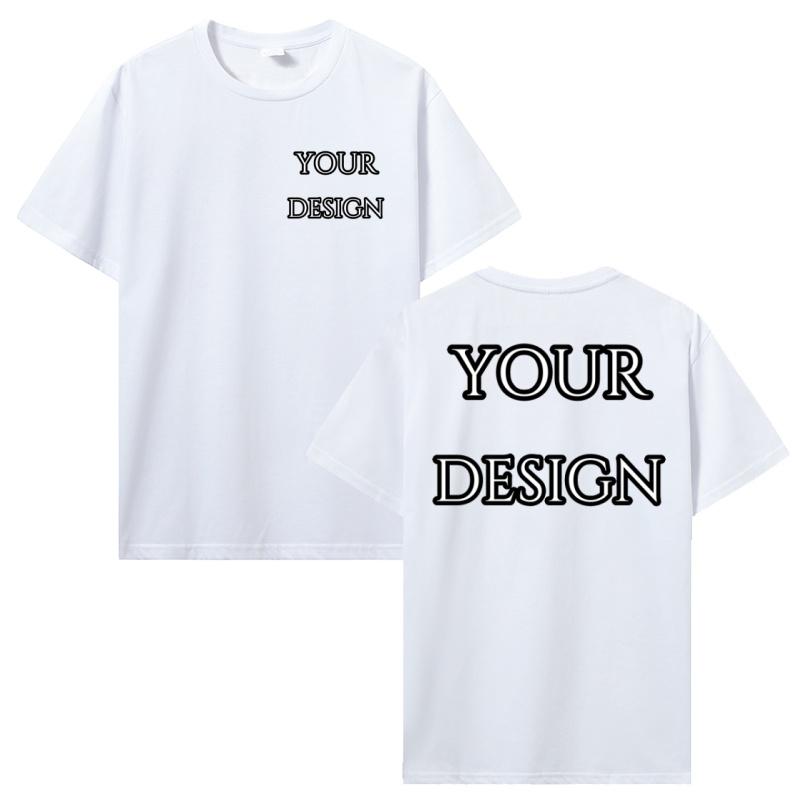 Custom T Shirt Make Your Design Logo Text Print Tshirt Personalized Gift Customized Front And Back Logo Text Photos Tees Tops
