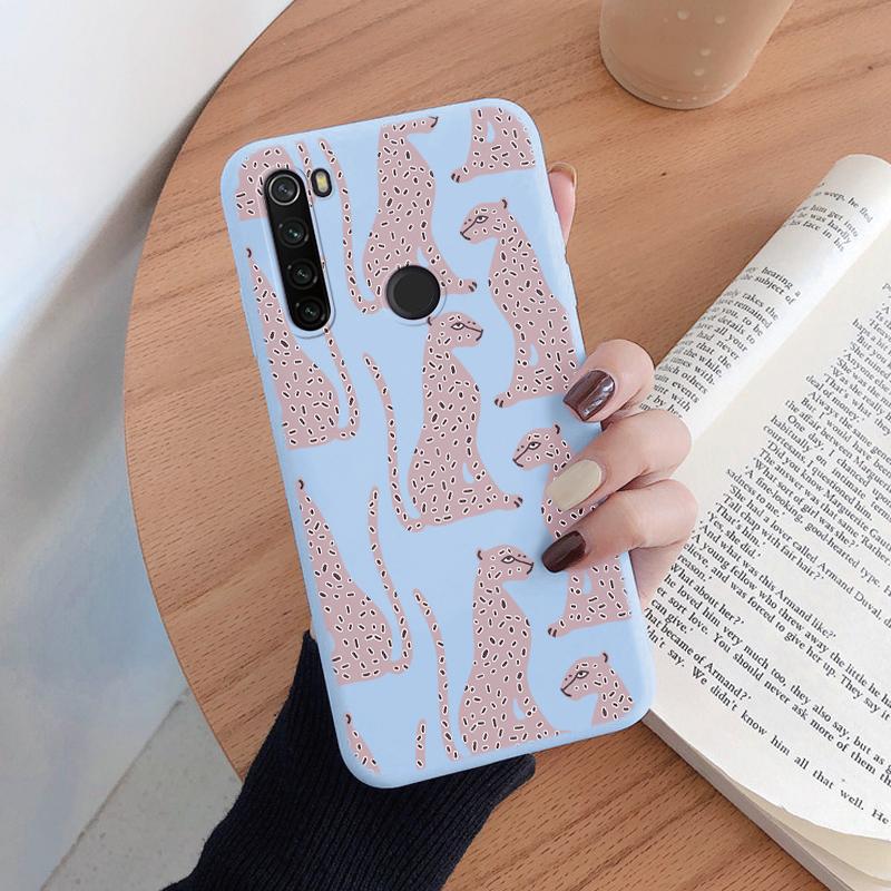 Case For Redmi Note 8 8T Soft Silicone TPU Back Cover Case Protective Coque For Redmi Note8 Shell 8 T Leopard Painted Bumper