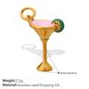 Fashion Three-Dimensional Coffee Cup, Cocktail Cup, Various Styles Diy Pendant Does Not Fade Creative Jewelry Accessories