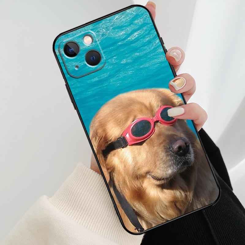 Golden Retriever Hund Handyhülle Für iPhone 11 12 13 14 15 16 Pro XS Max Mini Hülle Für iPhone X XR Plus Rückseite Hülle