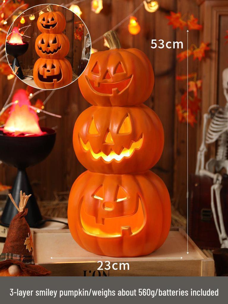 Luminous Halloween Pumpkin Lantern Decoration - Large Outdoor Display for Shopping Malls and Events
