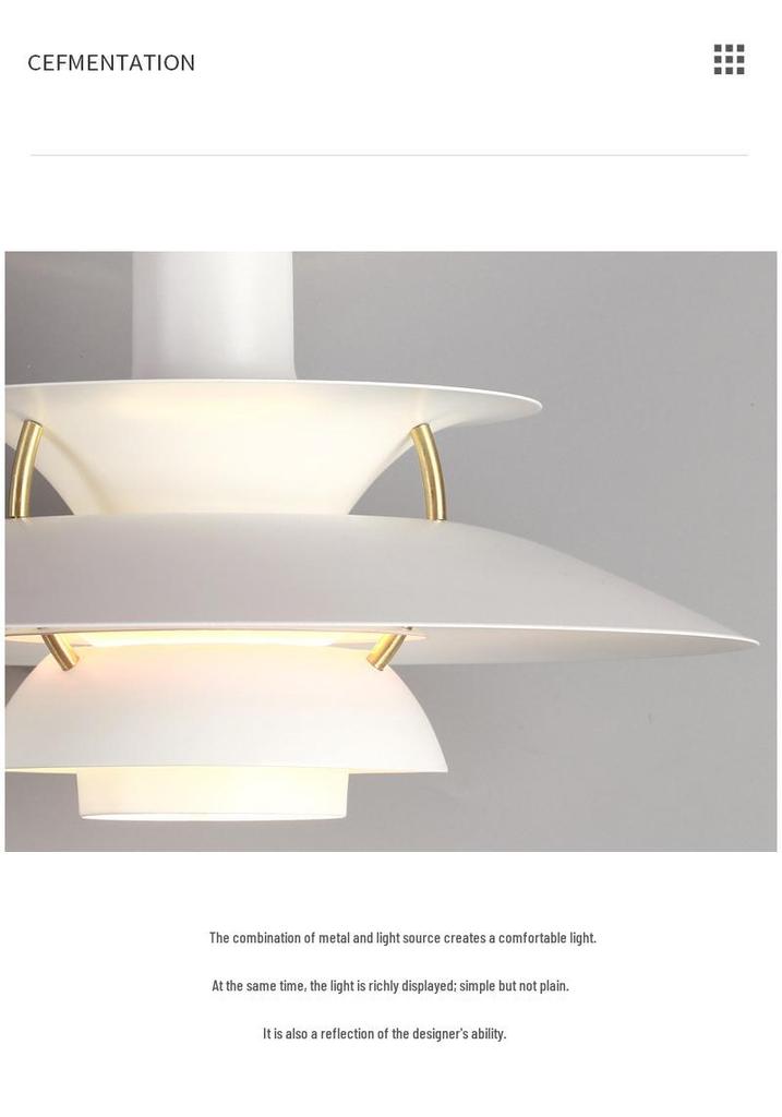 Danish UFO Pendant Light: Nordic Bauhaus Design for Dining Room or Bar