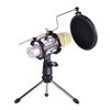 Nastavitelný stolní mikrofonní stojan Držák na stativ s klipem na mikrofon s dvojitou mřížkou Pop Filter