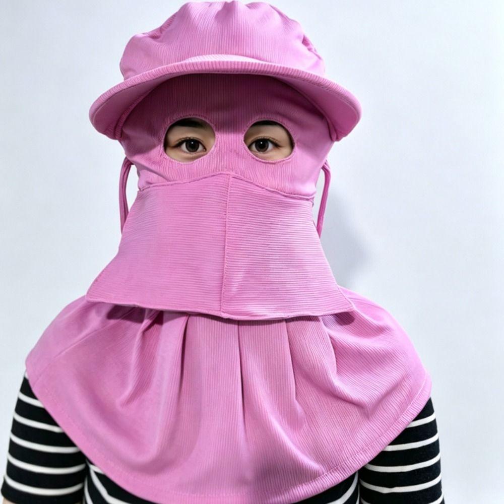 Sun Protection Full-Face Sun Hat Breathable Cycling Cap Fashion Woman Bucket Hat Summer Outdoor