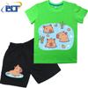 Cute Capybaras Chilling In Hot Spring With Oranges Print Kids T-shirt Set Summer Cotton Short-sleeved Shorts 2-piece Set
