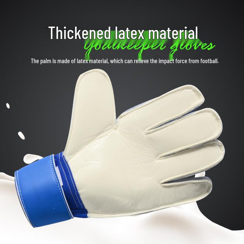 Goalkeeper Gloves: Thickened Latex, Wear-Resistant, Anti-Slip, Adult Model with Finger Protection