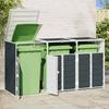Vidaxl Triple Trash Can Enclosure, Anthracite, 216X81X115 Cm