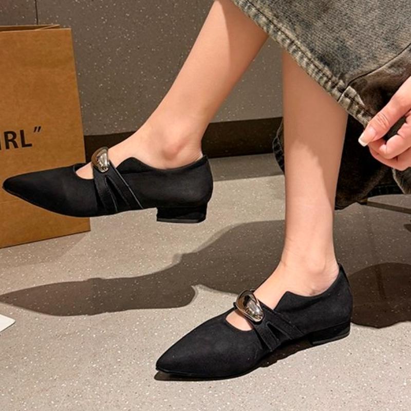 Pointed Toe Flats Women Loafers Shoes Woman Sandals 2025 Summer Designer Brand Shoes Sexy Office Suede New Zapatillas De Mujer