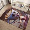 Pink Ballerina with Coffee Cup Head Surreal Art Carpet for Home Decor Suitable for Use As an Anti-slip for Room and Bedroom Sofas