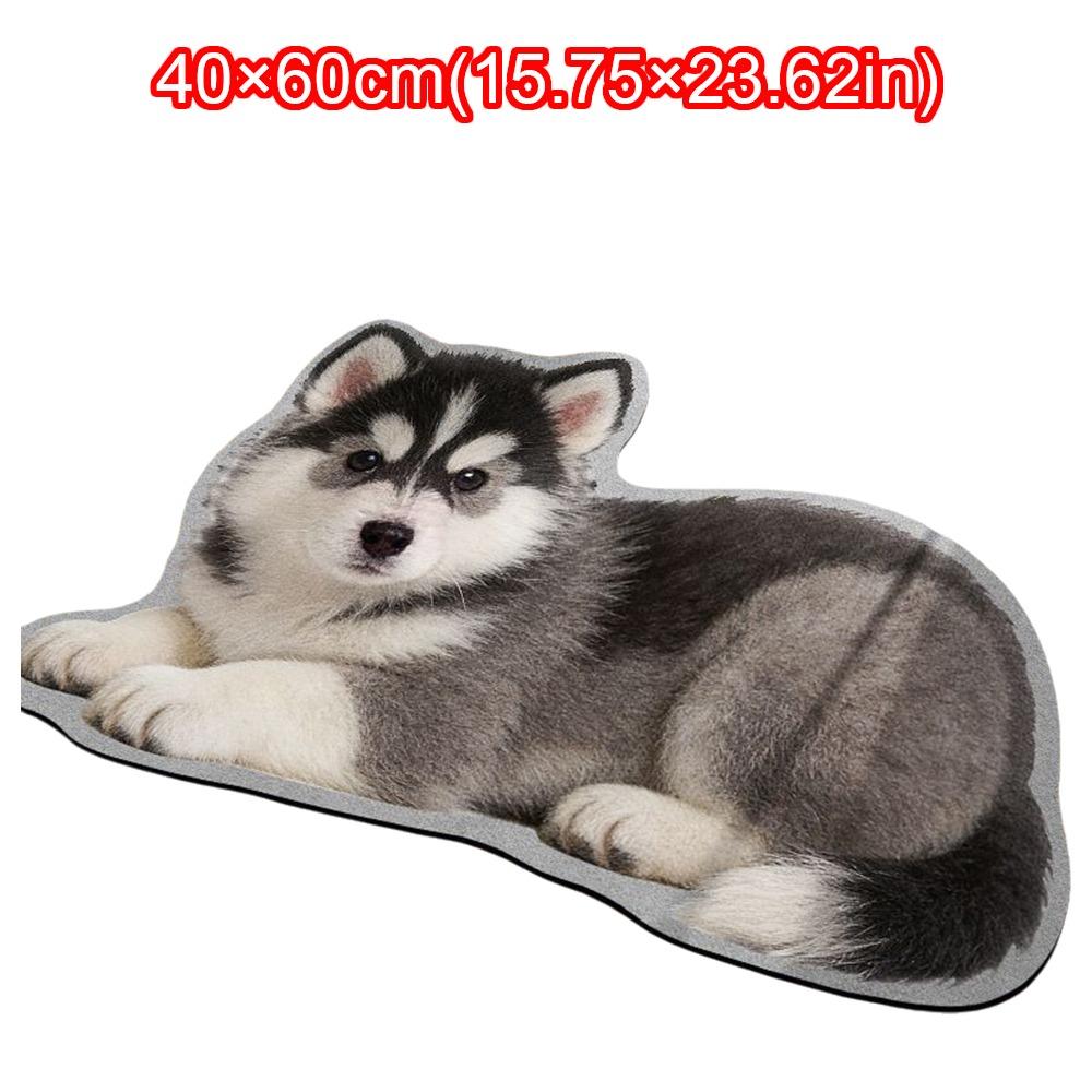 Pet Theme Rug Dog Shaped Rug Special-shaped Animal Floor Mat Cute Puppy Print Rug Bedroom Decor