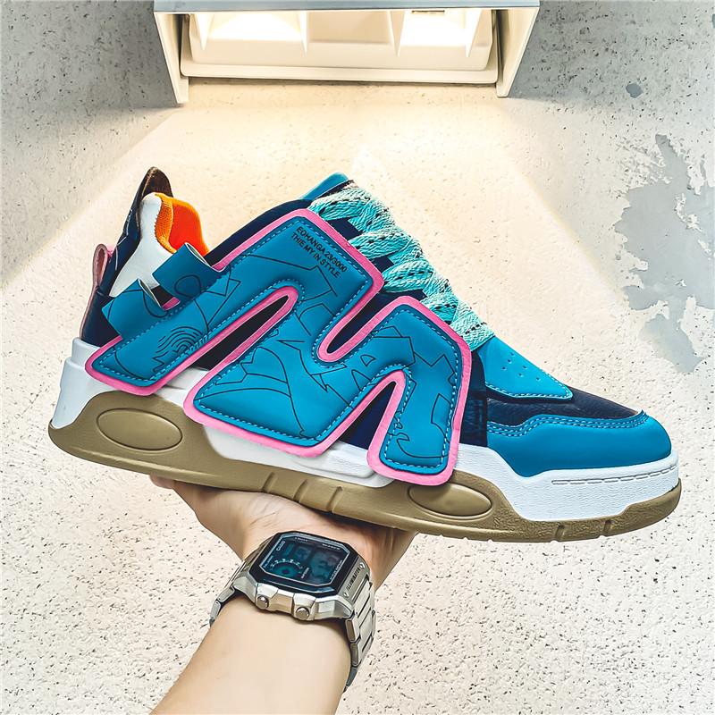 Luxusní boty pro muže Nové robustní vulkanizované punkové boty Tenisky Muži Dobrá kvalita Street Style Sportovní Tenisky na běhání Muži Board