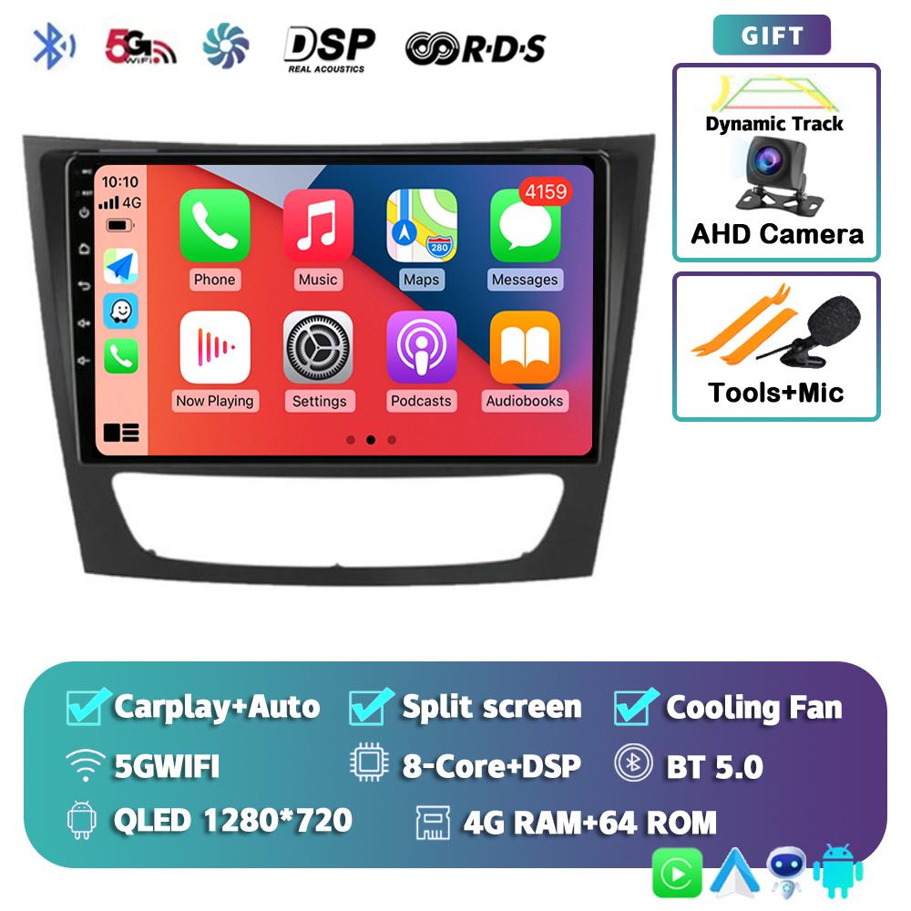 Android 14 Carplay Car Multimedia For Mercedes Benz E-class W211 E200 E220 E300 E350 E240 E270 E280 CLS CLASS W219 2 Din Stereo
