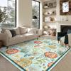 Retro Floral Carpet Bohemian Style Living Room Bedroom Coffee Table Anti Slip Mat Office Winter Warm Rug Home Decoration