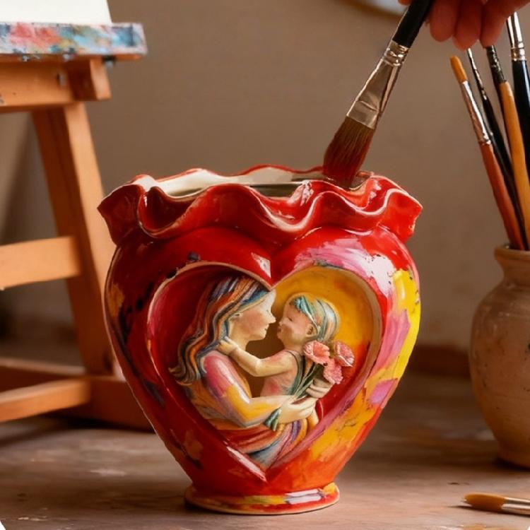 Mother Daughter Heart Silicone Mould For Casting Jewelry Making Small Planters And Craft Projects