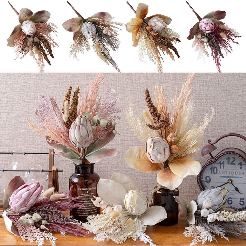 Colorful Leaves Artificial Flower Bouquet Multicolor Simulation Flower  Floral Arrangement