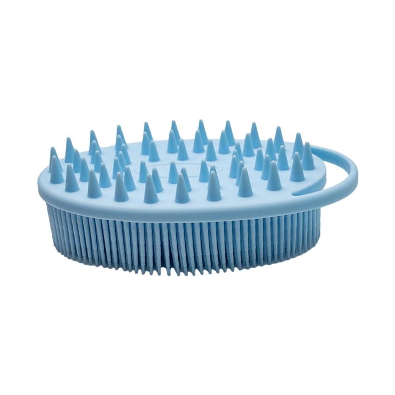 Reusable Silicone Bath Brush With Hanging Hook For Effective Skin Cleansing
