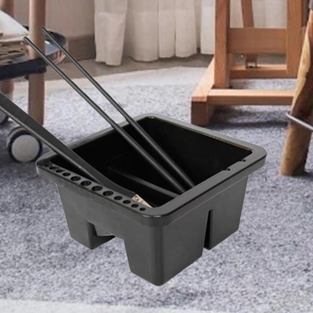 Paint Brush Basin Artist Pen Washer Bucket with Lid for Oil Painting Art Supplies