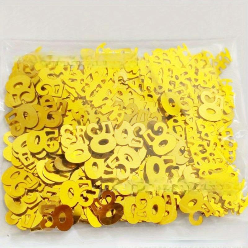 2Bags Sparkling Happy Anniversary Confetti Number 50 60 70 80 Years Couple Anniversary Party Tabletop Table Scatters Decoration