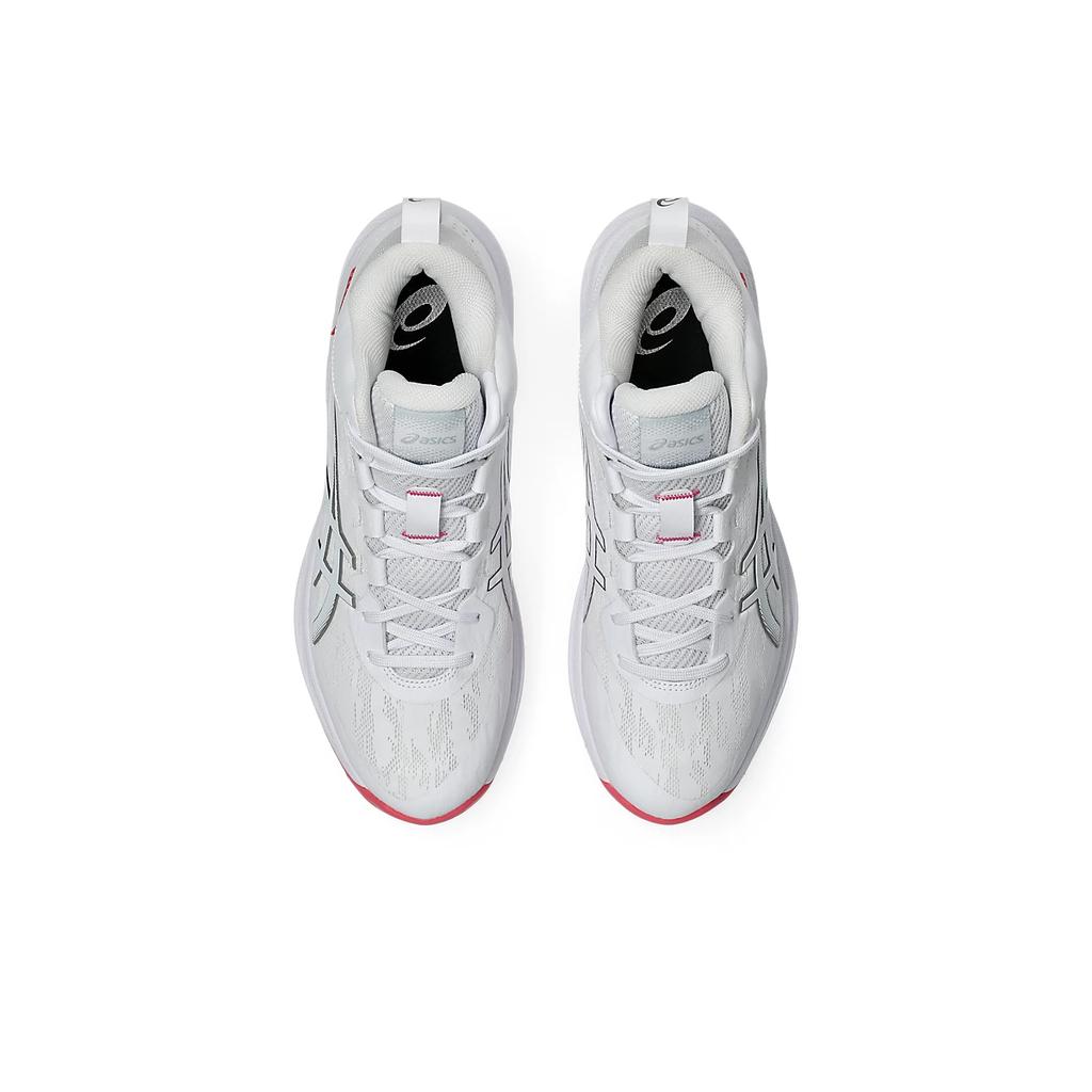 Asics Gelhoop V17 Pohodlné nošení Tlumení nárazů Protiskluzové Odolné Prodyšné Středně vysoké basketbalové boty Unisex tenisky Bílá Červená 1063A096-105