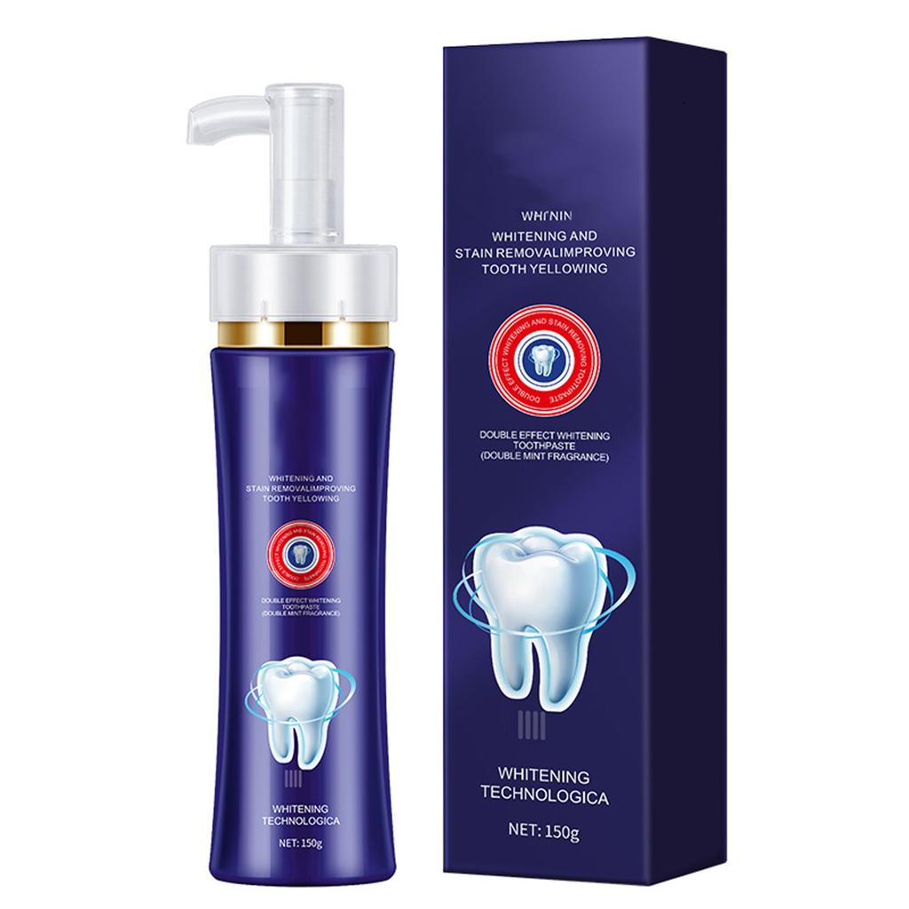 Dual-effect Whitening Fresh Toothpaste Remove Bad Breath Clean Teeth Stains150g