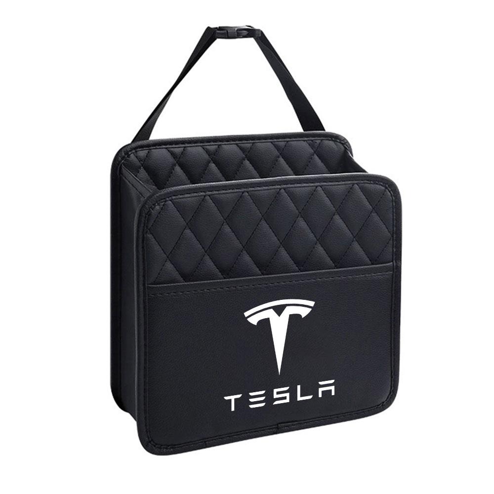 

Multifunctional Car Seat Storage Bag Leather Storage Bag Garbage Bag Suitable for tesla model 3 Y S X highland 2025 Storage Bag